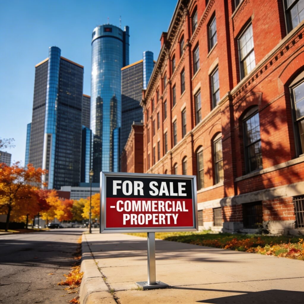 Sell commercial real estate in Detroit fast downtown skyline